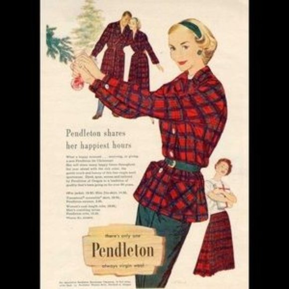 Vintage Pendleton Authentic Tartan Pure Virgin Wool Skirt Red Leslie Tartan (16) - Picture 6 of 6